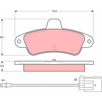 Brzdová destička Sada brzdových destiček, kotoučová brzda TRW GDB1112
