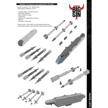Plastikový model Eduard 1/48 F-16 armament w/ laser guided bombs (KINETIC)