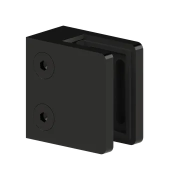 Zábradlí Svorka skla/plechu na jekl 40 x 40 mm, AISI 304, černá