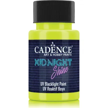 Speciální výtvarná barva Cadence Svítící UV barva na textil Cadence Midnight Shine, 50 ml - lemon, citronová