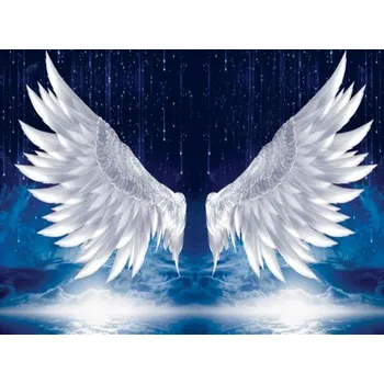 Diamantové malování Diamantové malování - Bílá andělská křídla (50 x 70)