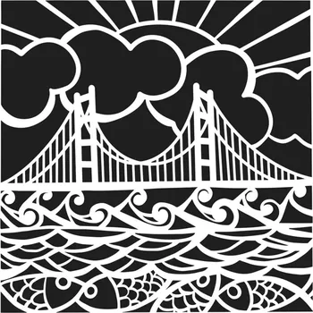 Výtvarná sada The Crafter´s Workshop Šablona TCW 6"x6" (15,2x15,2 cm) - Golden Gate