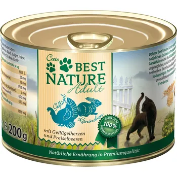 Krmivo pro kočku 12x200g Best Nature Cat Adult - drůbeží & králík