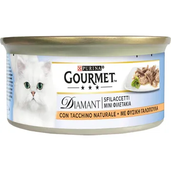 Krmivo pro kočku 24x85g krůtí Natural Gourmet Diamant Wet pro kočky