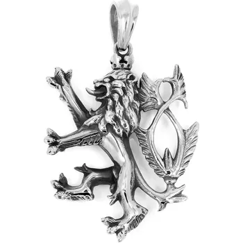 Přívěsek BRUNOshop.cz Přívěsek ČESKÝ LEV Stříbrná