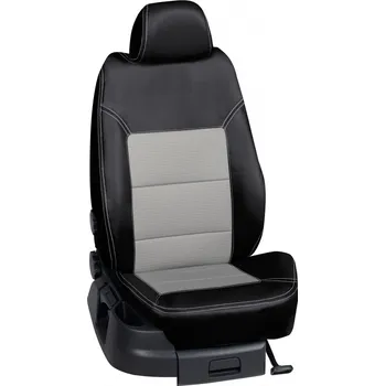 Potah sedadla Autopotahy Škoda SUPERB II / od r.2008->, 4/5 dveří, Ambiente, Elegance, KOŽENKA > OR 0411 (OR 0411 / Černý koženkový bok)