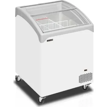 Lednice TEFCOLD NIC 101 SCEB | Prosklený Pultový Mrazák na Nanuky | 130 l, se zámkem, včetně 2 košů