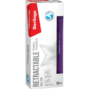 Kuličkové pero Berlingo Triangle 110RT color, 12ks, 0,7mm, modré