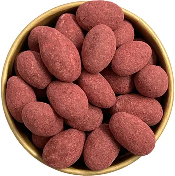 Sušená potravina Nutworld.cz Mandle v mléčné čokoládě a malinovém prášku Množství: 200g