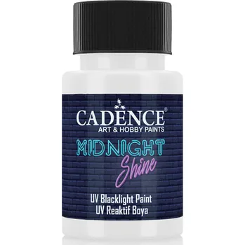 Výtvarná barva Cadence Svítící UV barva na textil Cadence Midnight Shine, 50 ml - blue, modrá