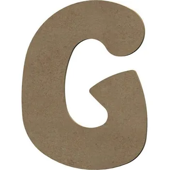 Gomille Dřevěný výřez k dekoraci Gomille, 15 cm - Písmeno G