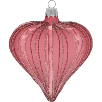 Bytová dekorace Skleněné ručně foukané vánoční ozdoby v sadě 3 ks 9 cm Heart – Ego Dekor ID_1389089