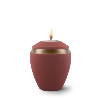 Smuteční dekorace Keramická miniurna Helena - Rubínová