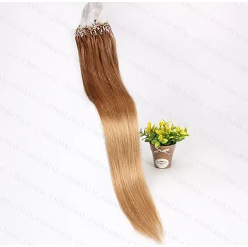 Příčesek MICRO RING ombre 50ks,45cm,různé barvy Hnědá/blond ombre 12/20