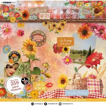 Studio Light Blok s papírovými výseky Studio Light "Sunflower Kisses", 20,3x20,3 cm, 20 l.