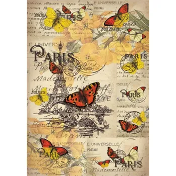 Umělecký papír Cadence Rýžový papír Cadence, A4 - Motýlci v Paříži