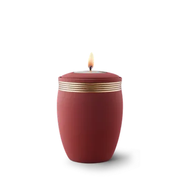 Smuteční dekorace Keramická miniurna Cleo - Rubínová