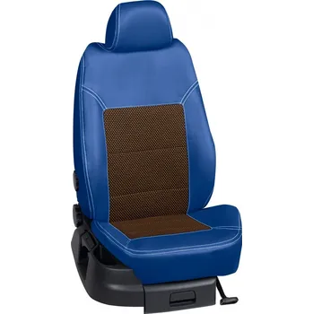 Potah sedadla Autopotahy Renault TRAFIC / od r.2014->, 2 dveře, 3 místa, KOŽENKA > OR 0316 (OR 0316 / Modrý koženkový bok)