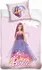 Ložní povlečení Carbotex Barbie princezna 100 x 135, 40 x 60 cm zipový uzávěr