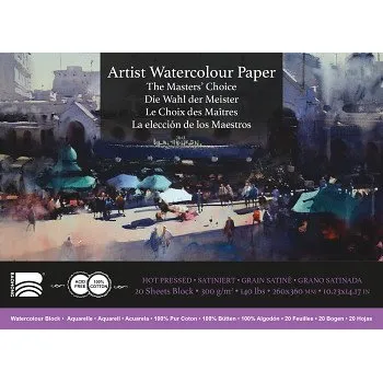 Blok Akvarelový blok Baohong 26x36cm hot pressed 300g (Akvarelový blok Baohong 26x36cm hot pressed 300g)