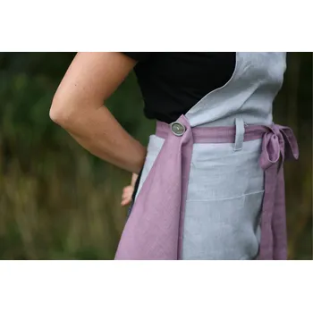 Utěrka Nelly lněná utěrka k zástěrám starorůžová 35x35cm