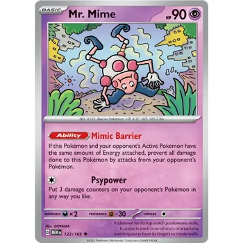 Karetní hra Mr. Mime 122/165 - Scarlet & Violet 151 Typ karty: Holo