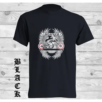 Chlapecké tričko detske-levne-bavlnene-tricko-potisk-bobber Barva: Black -černá, velikost: 164