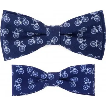 Motýlek Sada bavlněných motýlků - otec a syn - modrá kola (pro cyklisty)