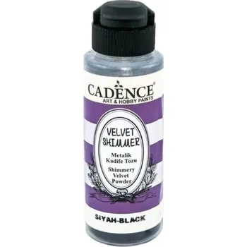 Speciální výtvarná barva Cadence Sametový pudr Cadence Shimmery Velvet Powder, jemně třpytivý - černý