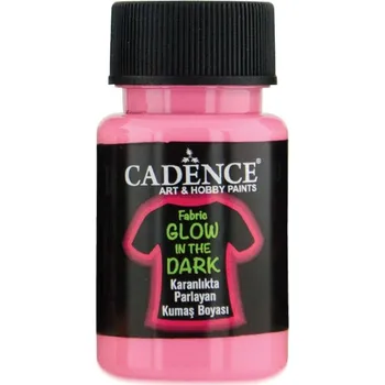 Speciální výtvarná barva Cadence Barva na textil svítící ve tmě Cadence, 50 ml - růžová