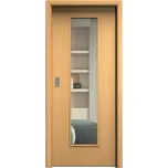 SAPELI ELEGANT KOMFORT M55 - DÝHA - POSUVNÉ DVEŘE VČ. ZÁRUBNĚ - Buk Průchozí šířka (cm): 100, Průchozí výška (cm): 197, Typ skla: Čiré sklo