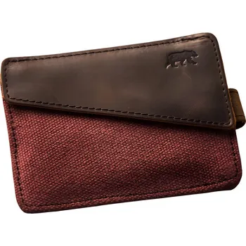 Peněženka Alaskan Maker Látková mini vintage peněženka s kůží Handy Burgundy