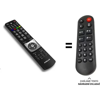 Finlux RC5112, RC5110 náhradní dálkový ovladač pro seniory.