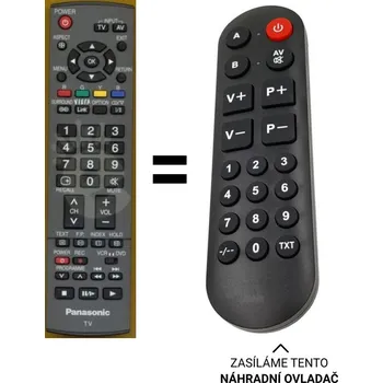 Dálkový ovladač Panasonic EUR7651140 náhradní dálkový ovladač pro seniory.