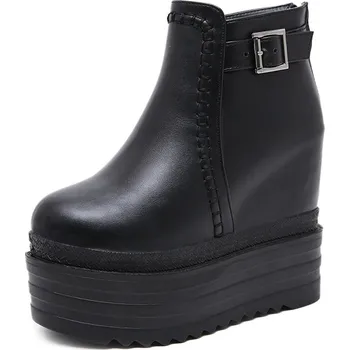 Dámské kozačky Kotníkové boty s kulatou špičkou Velikost: 36, Barva (Varianta): Kůže