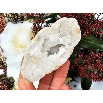 Přírodní kámen Křemeno-kalcitová geoda z Maroka 88g