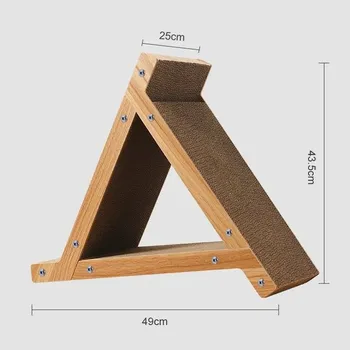 Robustní škrabadlo pro kočky s odpočívadlem - trojúhelník