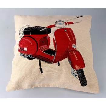 Povlak na polštářek Dekorační povlak na polštář - anglická červená motorka