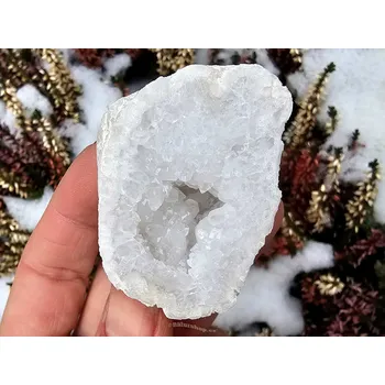 Přírodní kámen Křemeno-kalcitová geoda z Maroka 74g