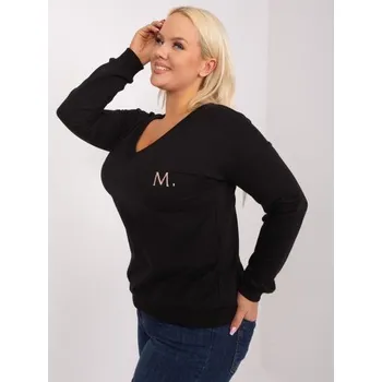 Dámská halenka Dámská halenka plus size s nápisem M černá