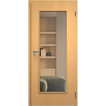 Interiérové dveře SAPELI ELEGANT KOMFORT M40 - DÝHA - OTOČNÉ DVEŘE VČ. ZÁRUBNĚ - Buk Průchozí šířka (cm): 120, Průchozí výška (cm): 197, Typ skla: Planibel bronz