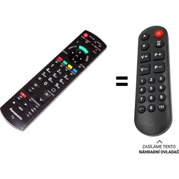 Dálkový ovladač Panasonic N2QAYB000487 náhradní dálkový ovladač pro seniory.