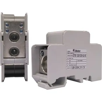 modulární přístroj a rozvaděč ELEKTRO BEČOV Blok DTB 120/120+2x16 distribuční šedý UB120K.21