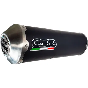 Výfuk pro motocykl Slip-on exhaust GPR EVO4 ROAD SC.CAT.14.EVO4 Matte Black including removable db killer, link pipe and catalyst