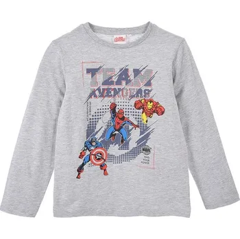 Chlapecké tričko Avengers šedé tričko s dlouhým rukávem Velikost: 140