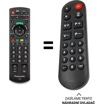Dálkový ovladač Panasonic N2QAYB000666 náhradní dálkový ovladač pro seniory