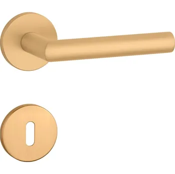 Dveřní kování AT - ARABIS - R 7S rozety BB, klika/klika OLS - Mosaz broušená