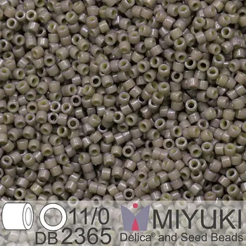 Korálek Korálky Miyuki Delica 11/0. Barva Duracoat Opaque Dyed Taupe DB2365. Balení 5g.