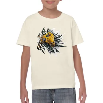 Chlapecké tričko detske-levne-bavlnene-tricko-potisk-herni-ovladac-Gamer-Pro Barva: Natural - přírodní, velikost: 104