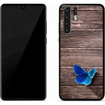 Pouzdro na mobilní telefon Gelový kryt mmCase na mobil Huawei P30 Pro - modrý motýl 1